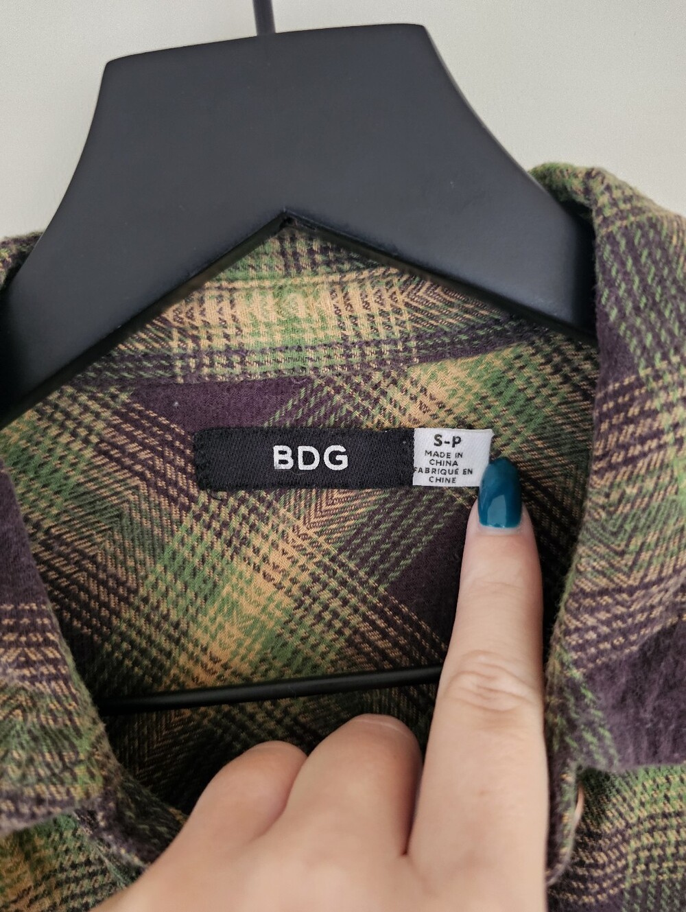 Urban Outfitters BDG Olive and Brown Plaid Button-Down Shirt - Picture 2 of 6